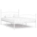 Sengeramme med spilebase hvit metall 140x200 cm