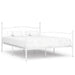 Sengeramme med spilebase hvit metall 180x200 cm