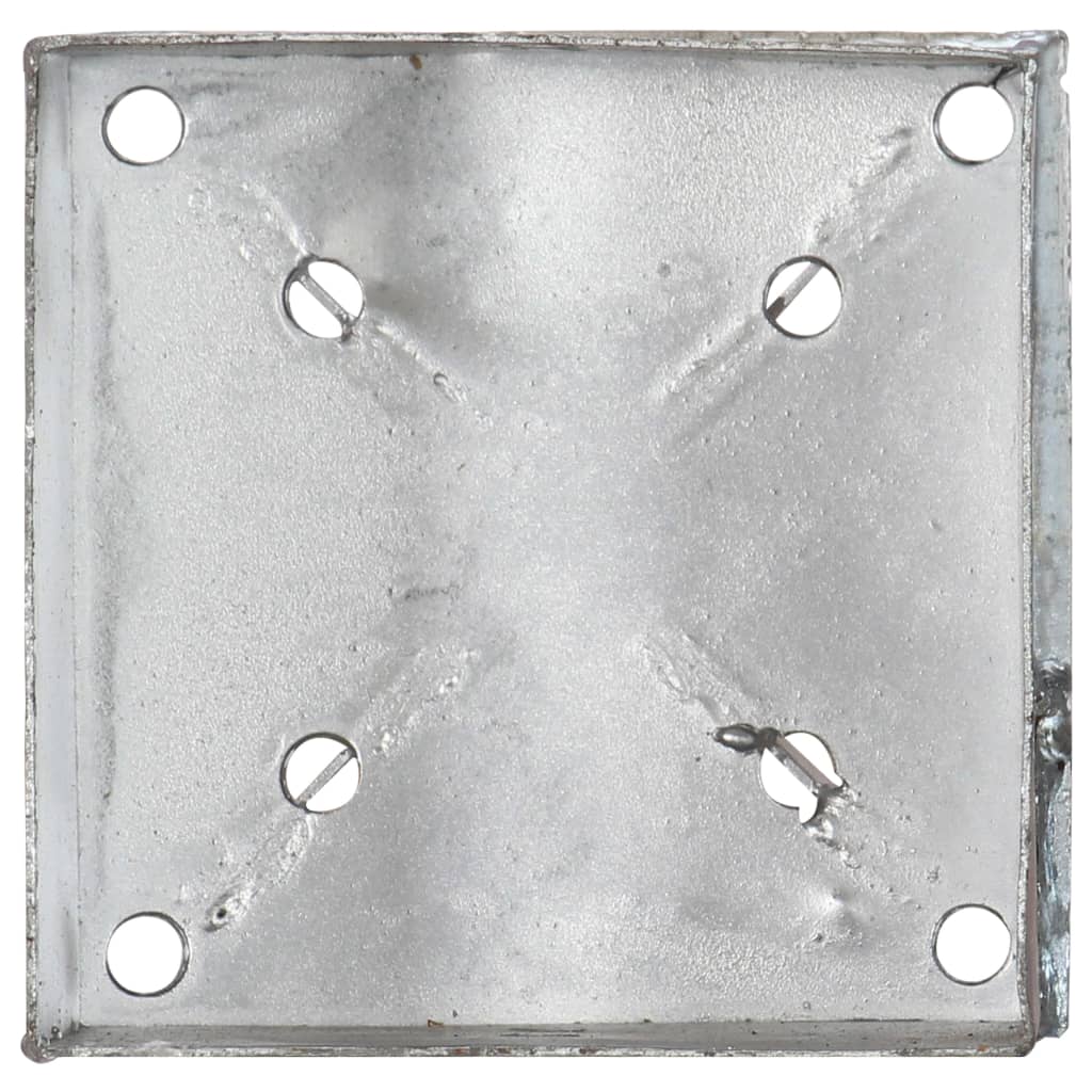 Jordspyd 6 stk sølv 14x14x91 cm galvanisert stål