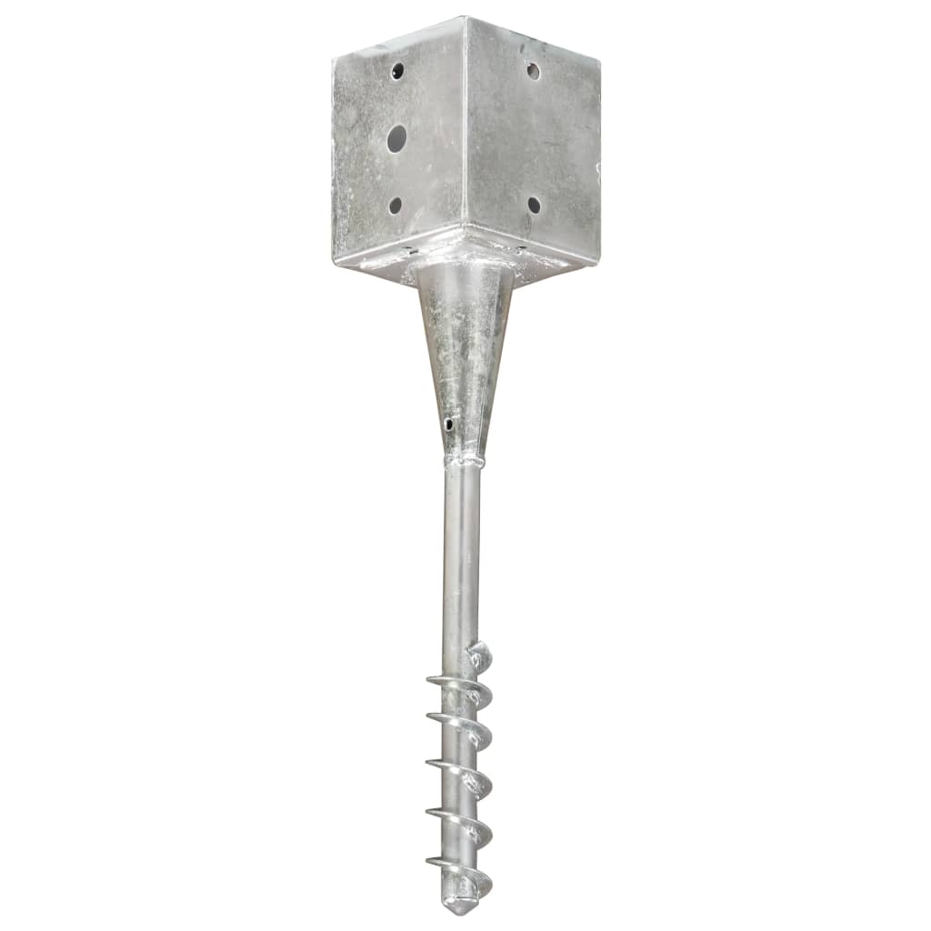 Jordspyd 2 stk sølv 12x12x56 cm galvanisert stål