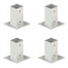 Stolpeankere 4 stk galvanisert metall 71 mm