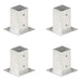 Stolpeankere 4 stk galvanisert metall 81 mm