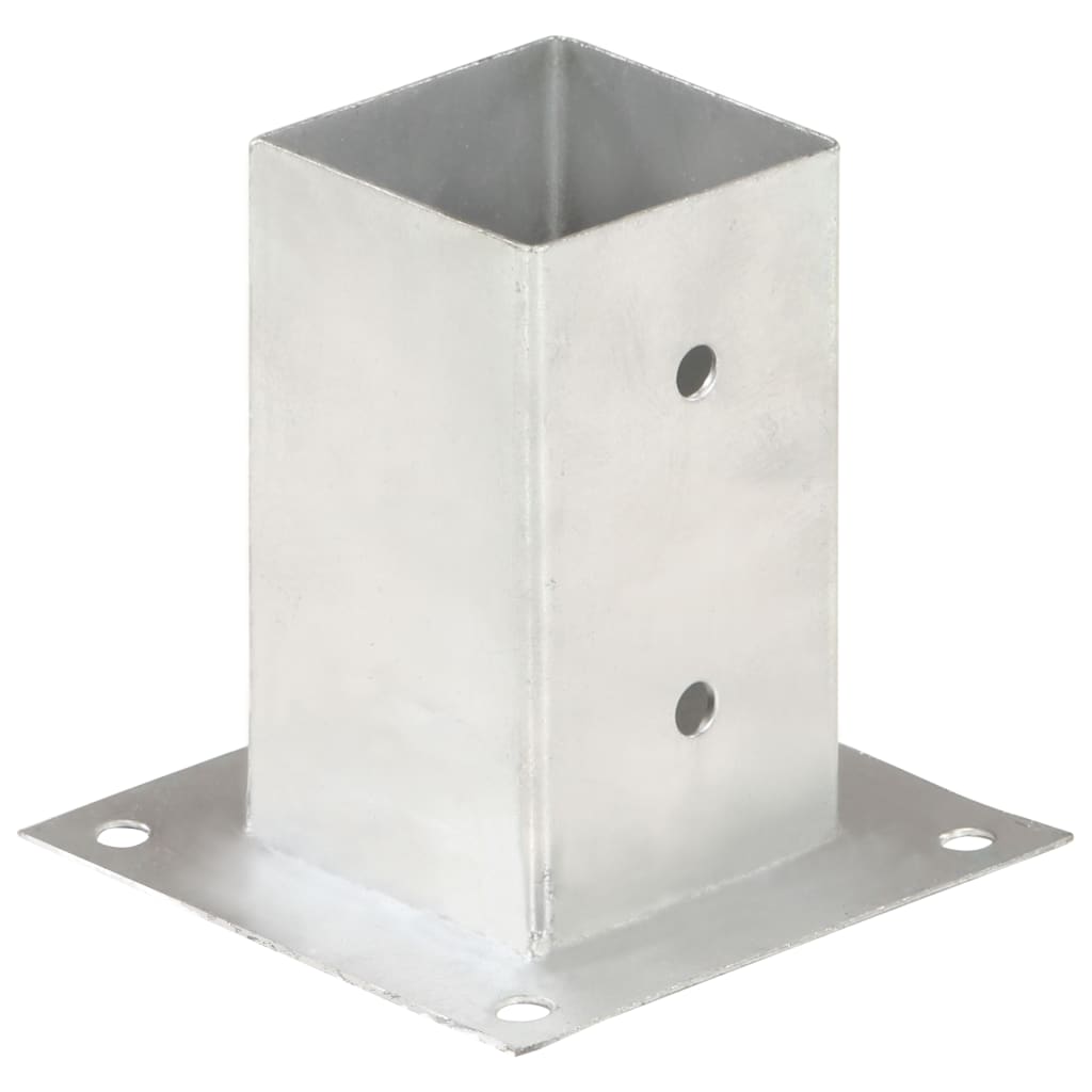 Stolpeankere 4 stk galvanisert metall 81 mm
