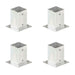 Stolpeankere 4 stk galvanisert metall 91 mm