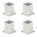 Stolpeankere 4 stk galvanisert metall 101 mm