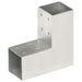 Stolpesko L-form galvanisert metall 71x71 mm