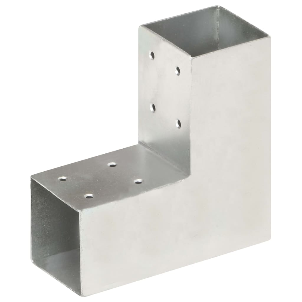 Stolpesko L-form galvanisert metall 71x71 mm