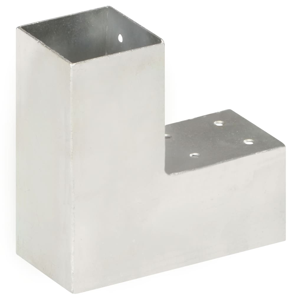 Stolpesko L-form galvanisert metall 71x71 mm