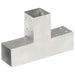Stolpesko T-form galvanisert metall 71x71 mm