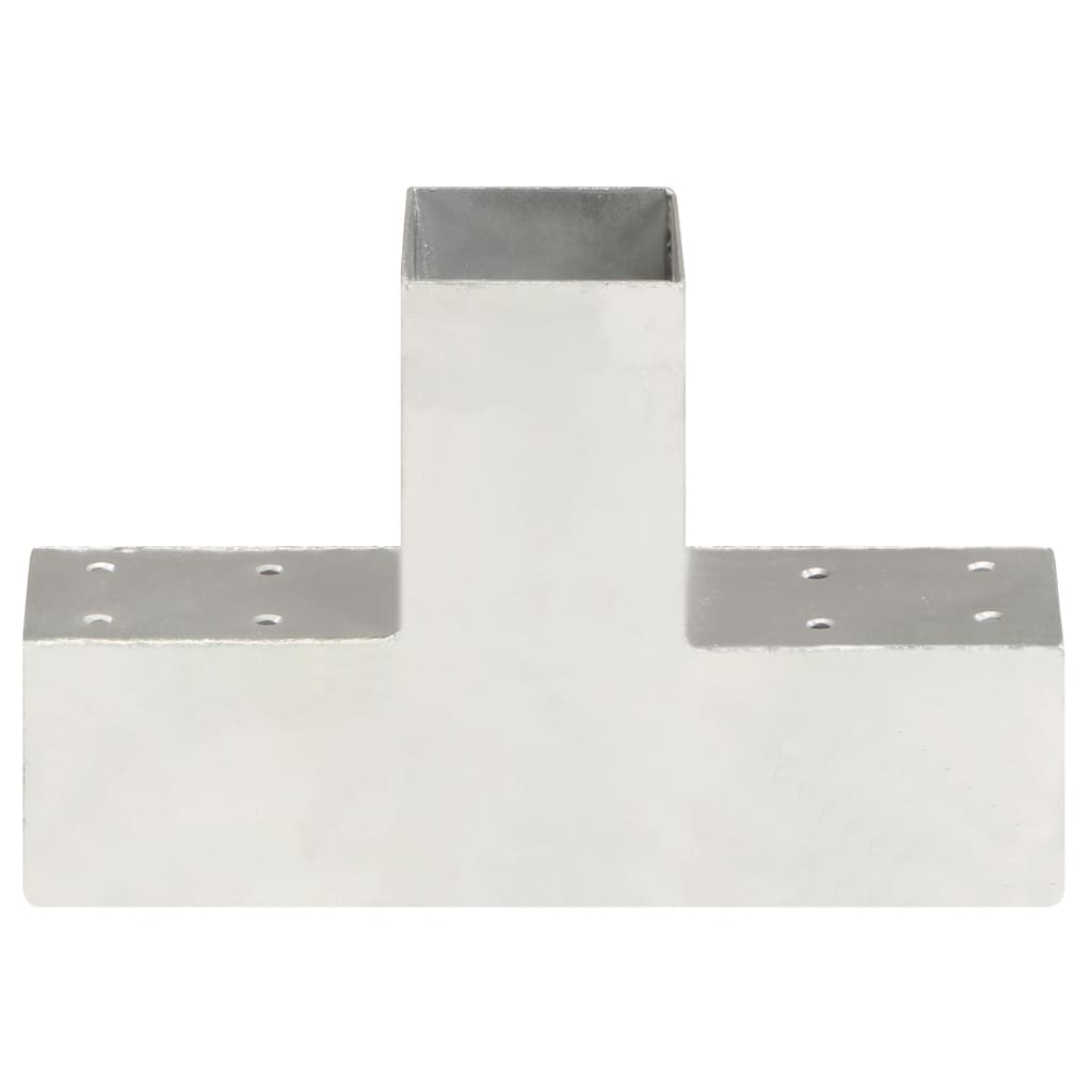 Stolpesko 4 stk T-form galvanisert metall 71x71 mm