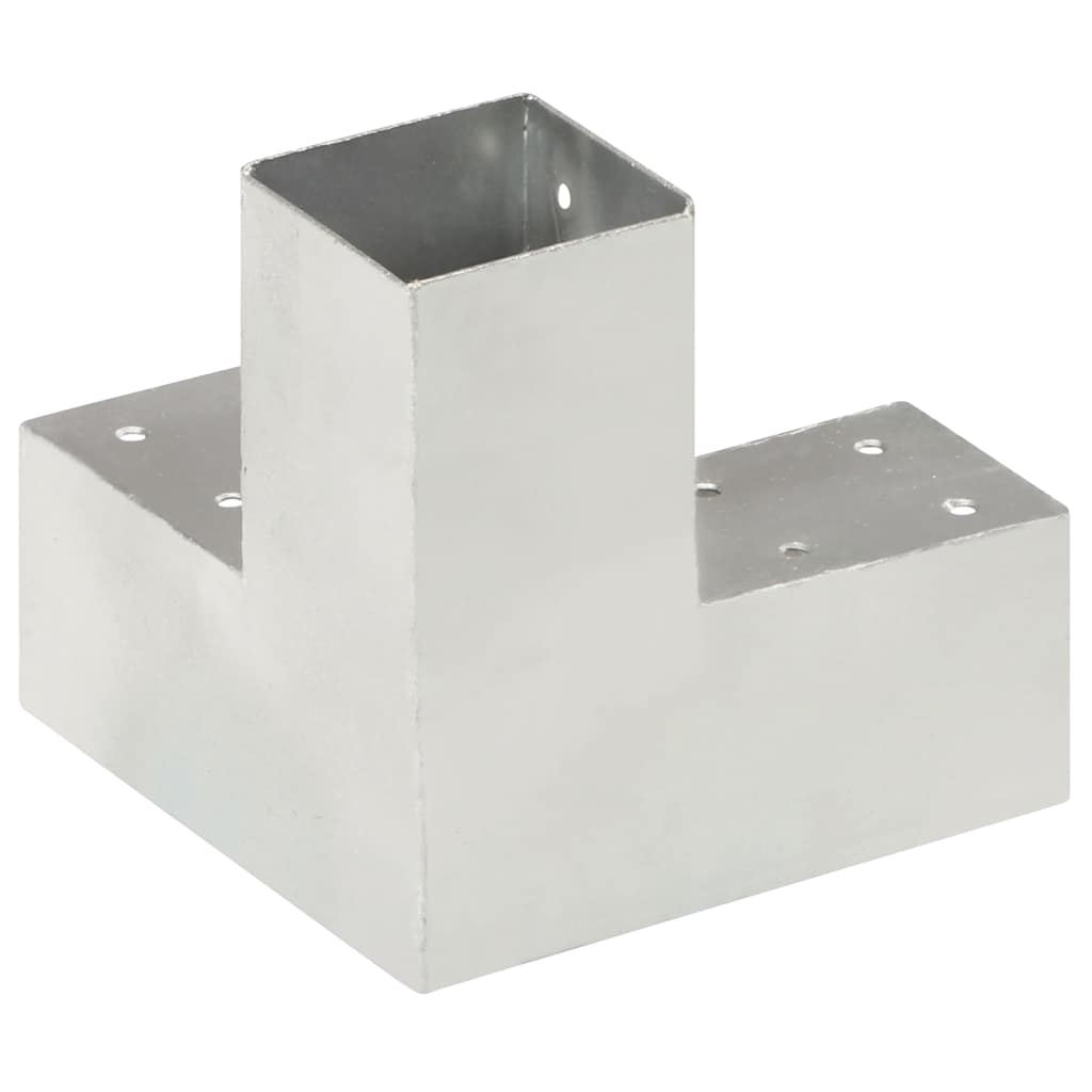 Stolpesko 4 stk Y-form galvanisert metall 71x71 mm