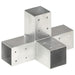 Stolpesko X-form galvanisert metall 71x71 mm