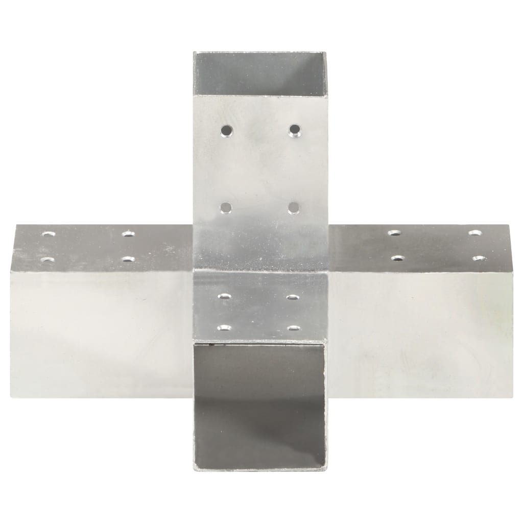 Stolpesko X-form galvanisert metall 71x71 mm
