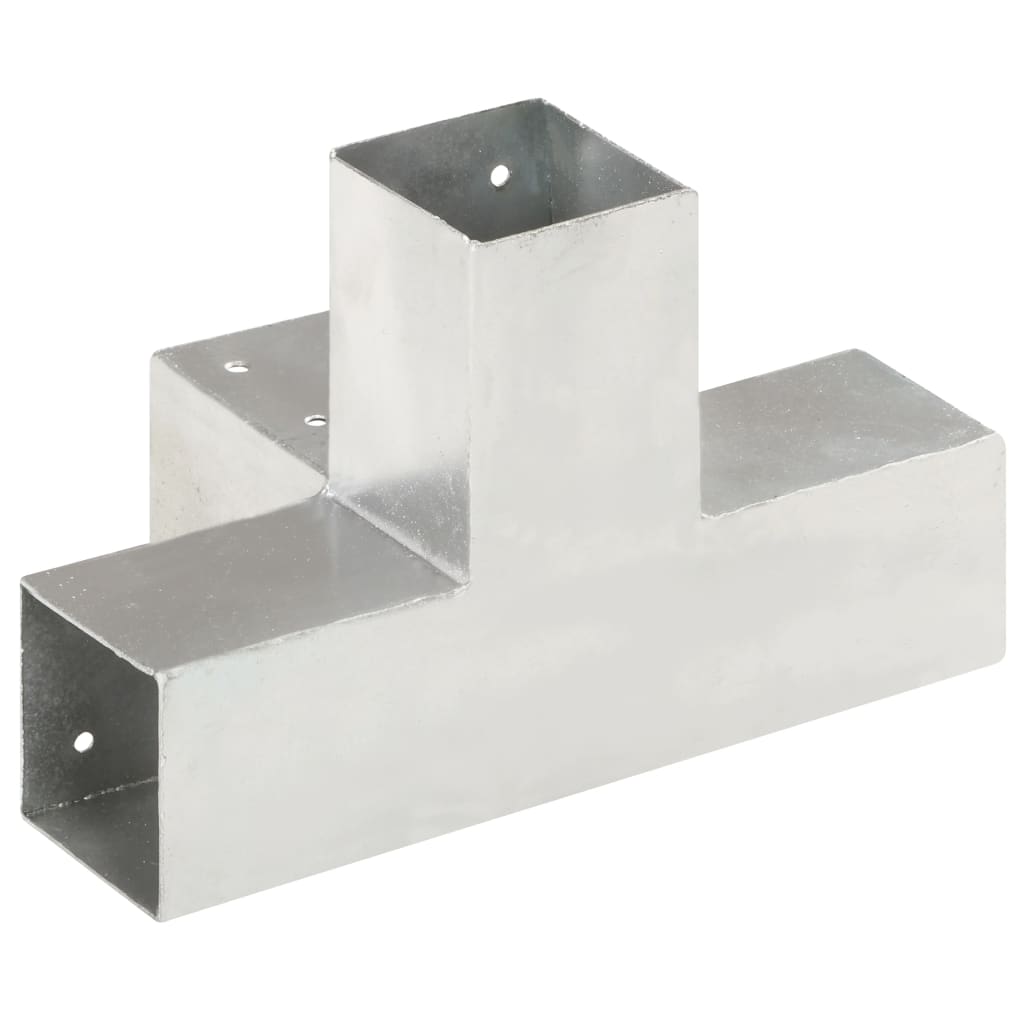 Stolpesko 4 stk X-form galvanisert metall 71x71 mm