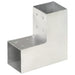 Stolpesko L-form galvanisert metall 81x81 mm