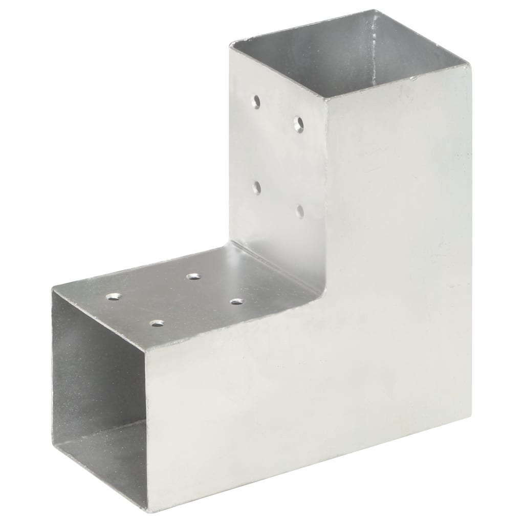 Stolpesko L-form galvanisert metall 81x81 mm