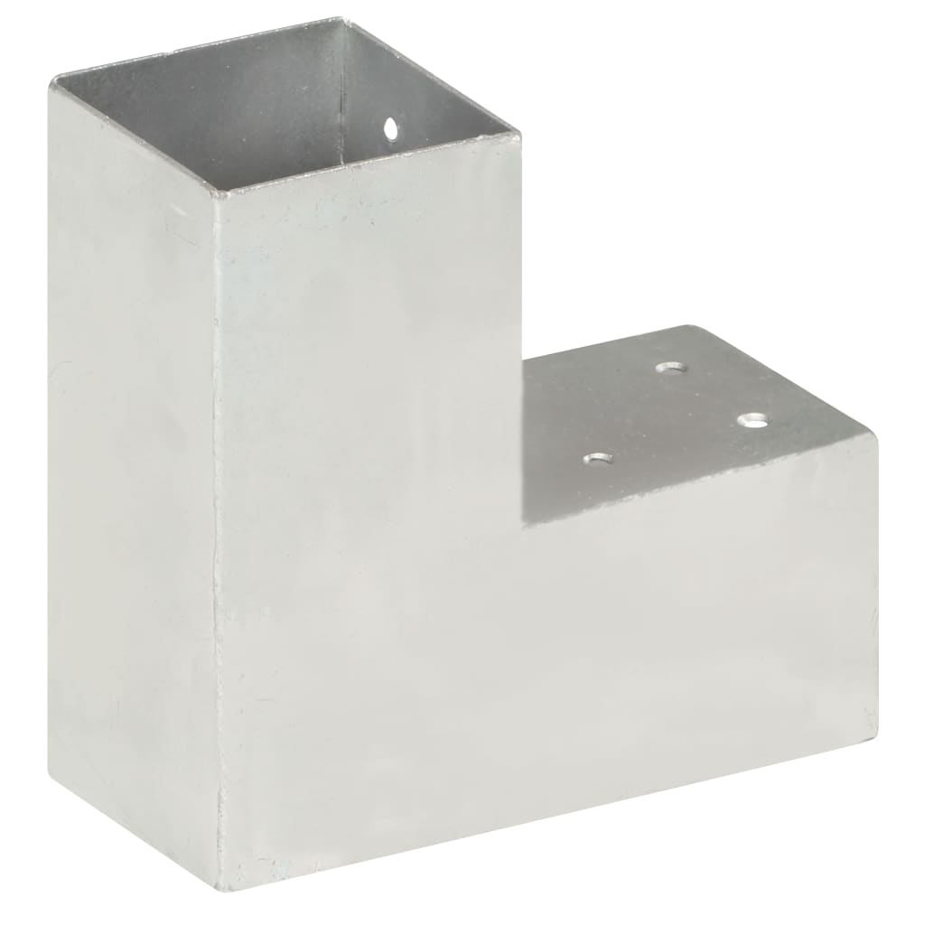 Stolpesko L-form galvanisert metall 81x81 mm