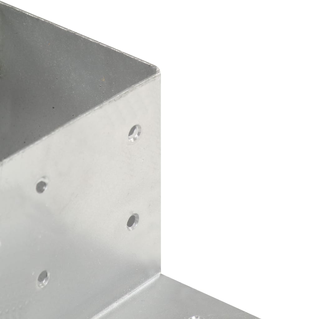 Stolpesko L-form galvanisert metall 81x81 mm