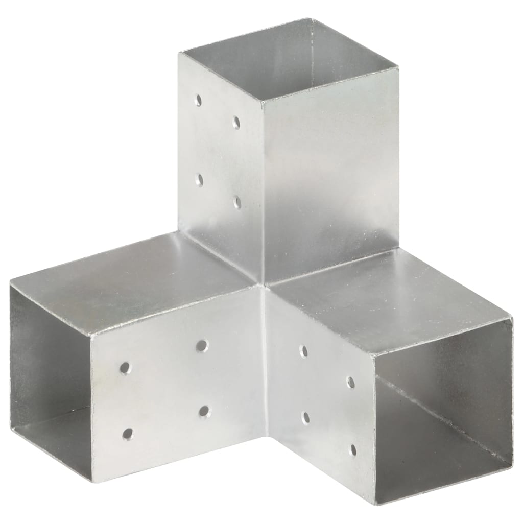 Stolpesko Y-form galvanisert metall 81x81 mm