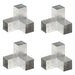 Stolpesko 4 stk Y-form galvanisert metall 81x81 mm