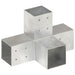 Stolpesko X-form galvanisert metall 81x81 mm