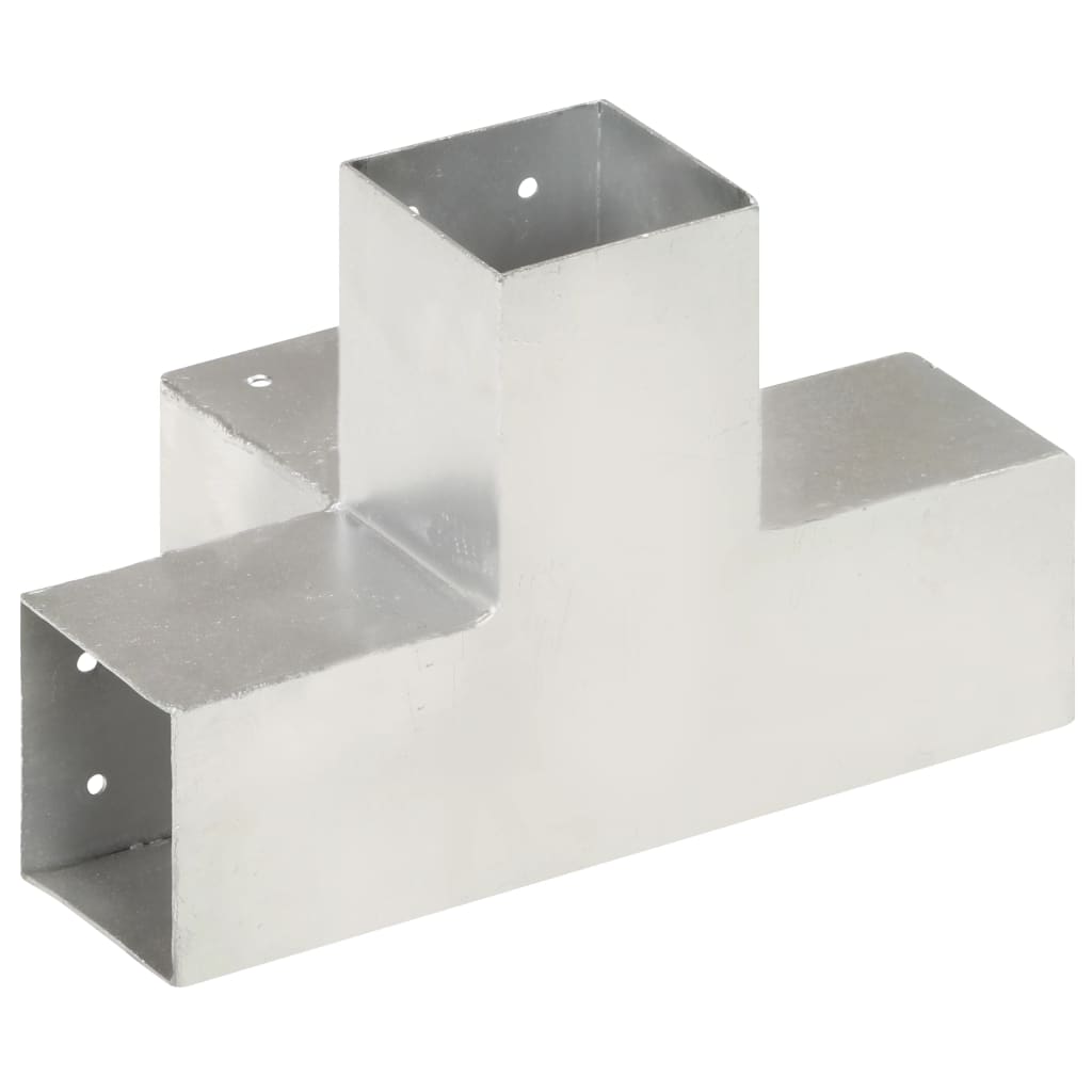 Stolpesko 4 stk X-form galvanisert metall 81x81 mm
