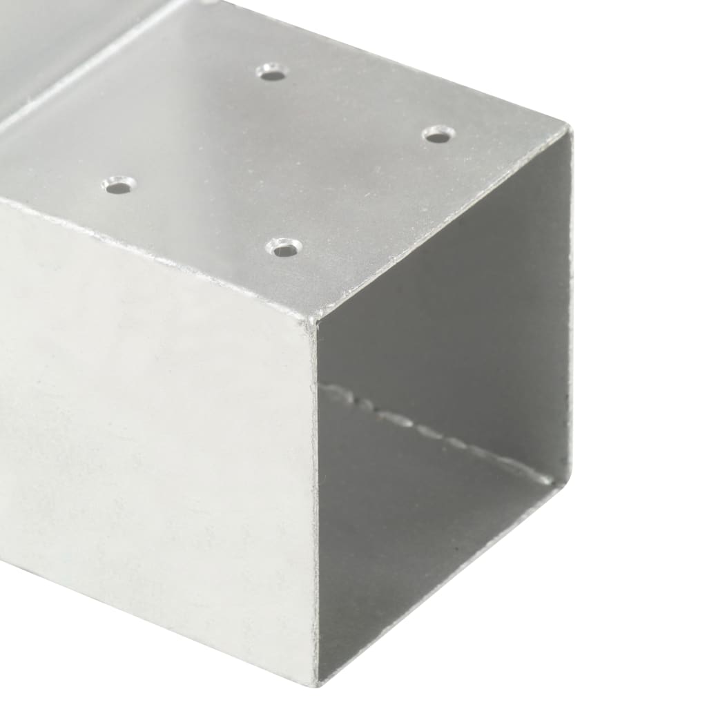 Stolpesko L-form galvanisert metall 91x91 mm