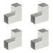 Stolpesko 4 stk L-form galvanisert metall 91x91 mm