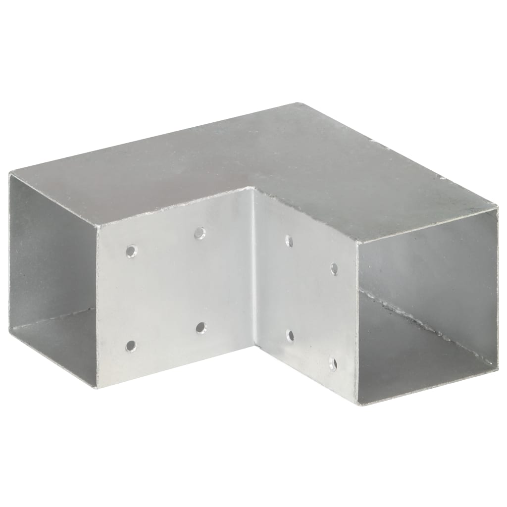 Stolpesko 4 stk L-form galvanisert metall 91x91 mm
