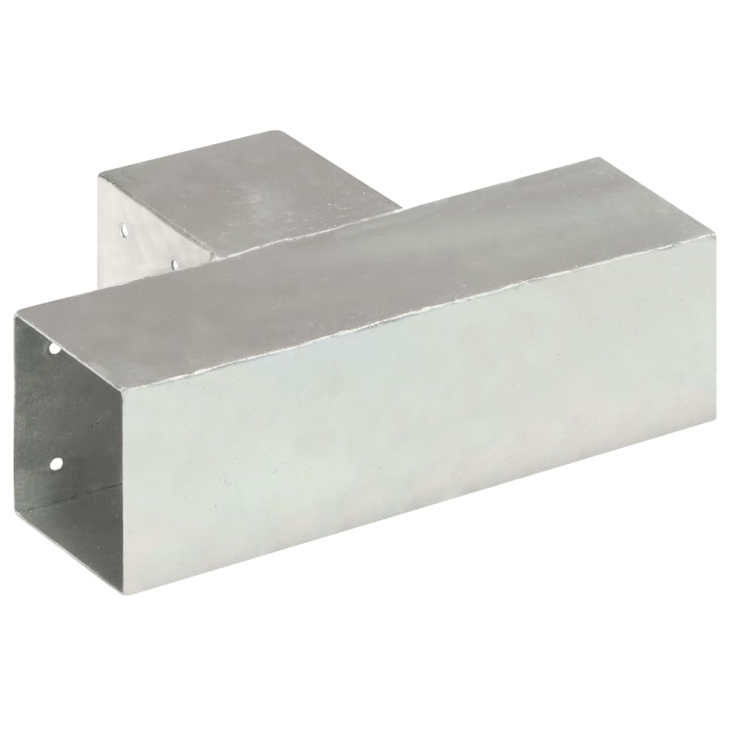 Stolpesko 4 stk T-form galvanisert metall 91x91 mm