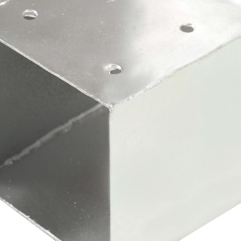 Stolpesko 4 stk T-form galvanisert metall 91x91 mm