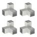 Stolpesko 4 stk Y-form galvanisert metall 91x91 mm
