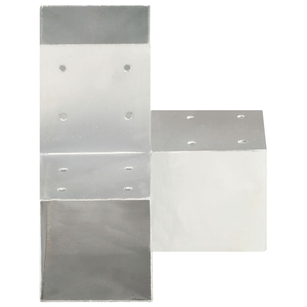 Stolpesko 4 stk Y-form galvanisert metall 91x91 mm