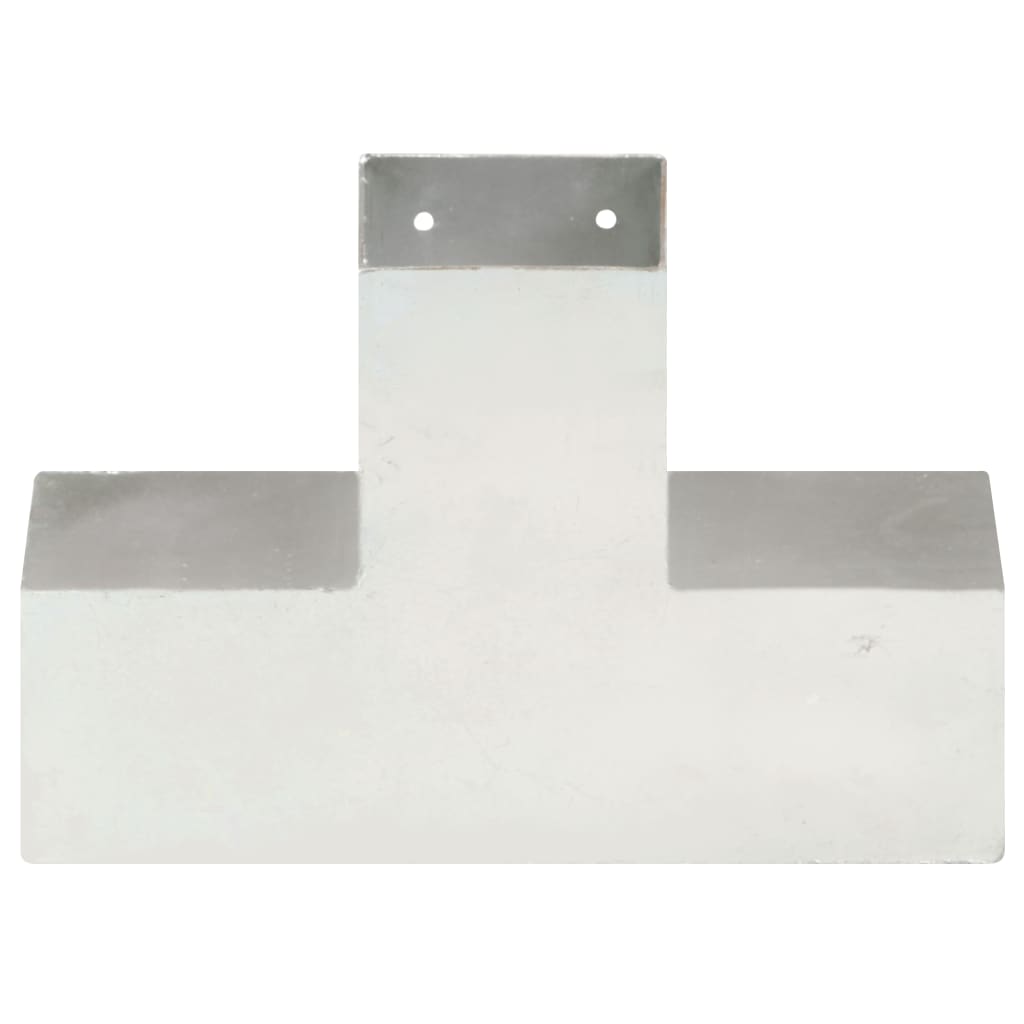 Stolpesko 4 stk X-form galvanisert metall 91x91 mm