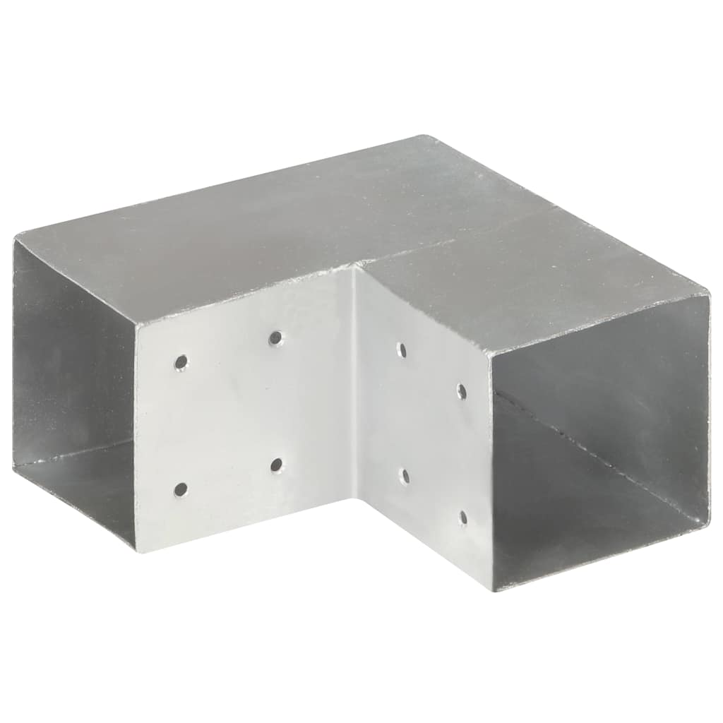 Stolpesko L-form galvanisert metall 101x101 mm