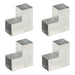 Stolpesko 4 stk L-form galvanisert metall 101x101 mm