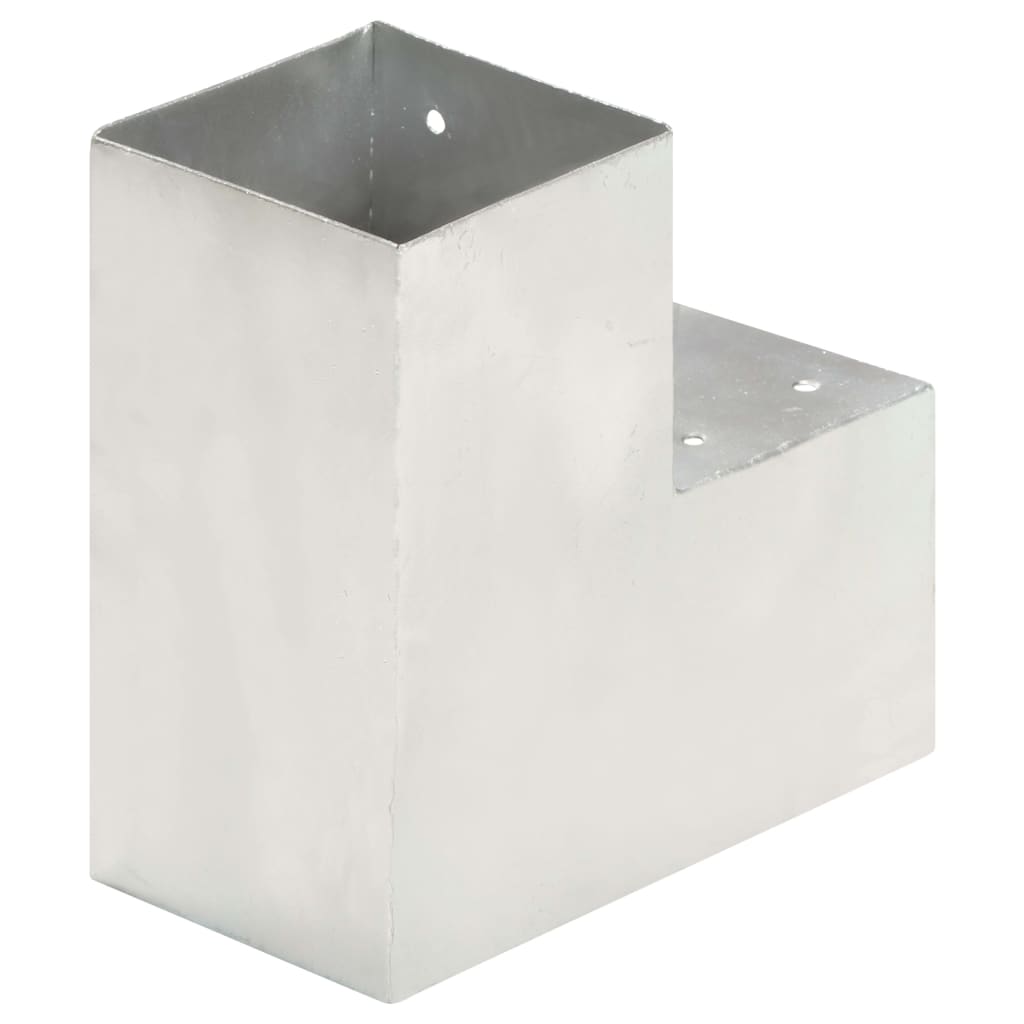 Stolpesko 4 stk L-form galvanisert metall 101x101 mm