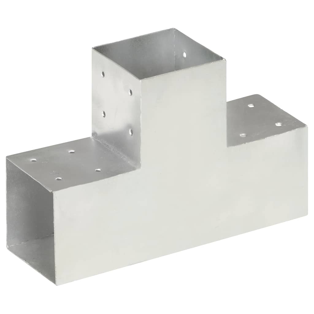 Stolpesko 4 stk T-form galvanisert metall 101x101 mm