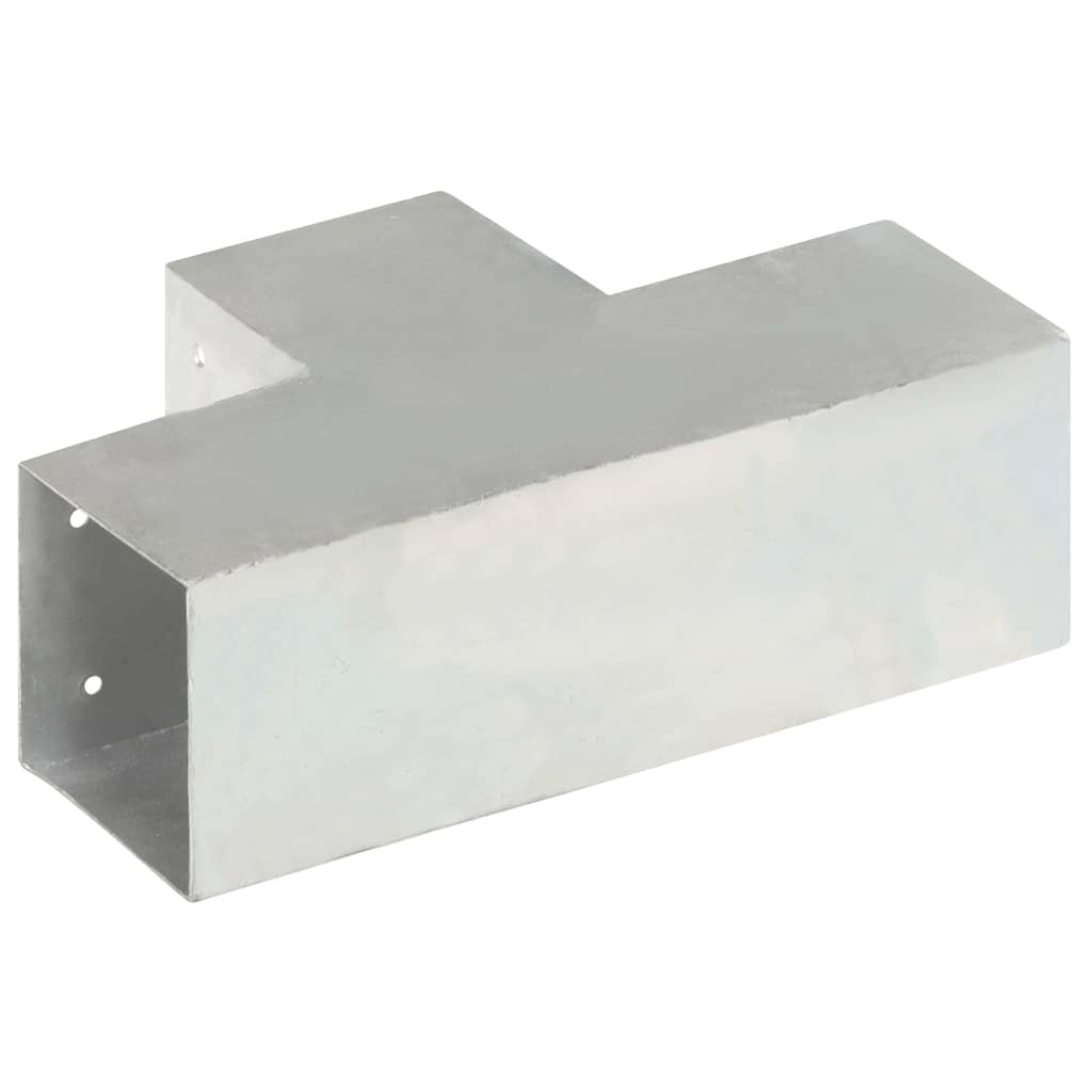 Stolpesko 4 stk T-form galvanisert metall 101x101 mm