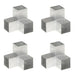 Stolpesko 4 stk Y-form galvanisert metall 101x101 mm