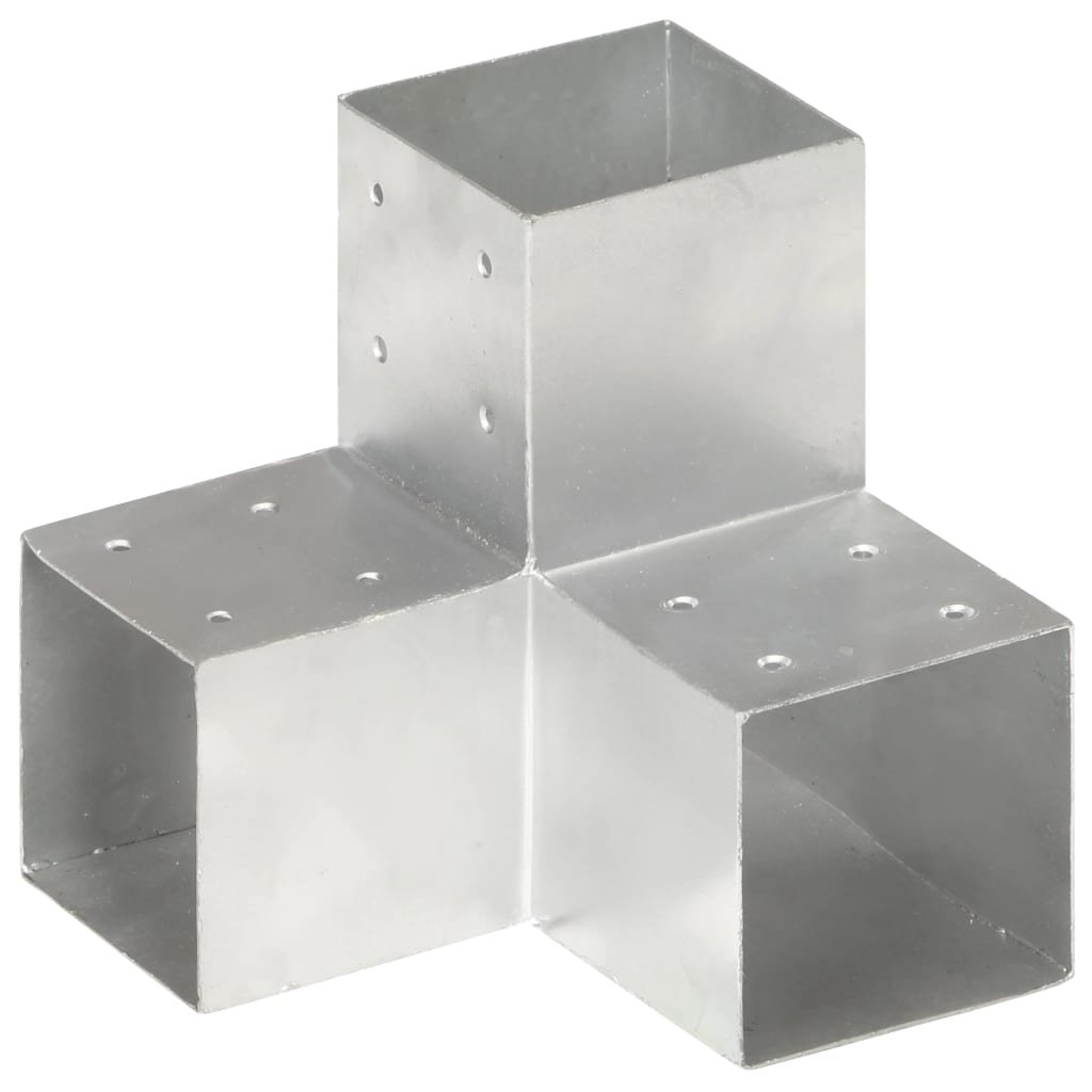 Stolpesko 4 stk Y-form galvanisert metall 101x101 mm