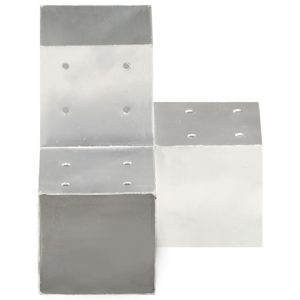 Stolpesko 4 stk Y-form galvanisert metall 101x101 mm