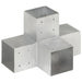 Stolpesko X-form galvanisert metall 101x101 mm
