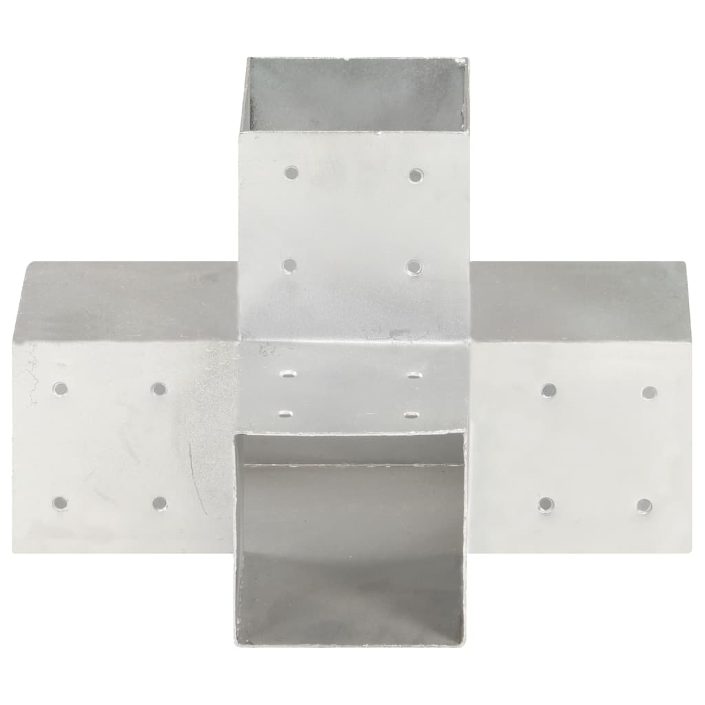 Stolpesko X-form galvanisert metall 101x101 mm