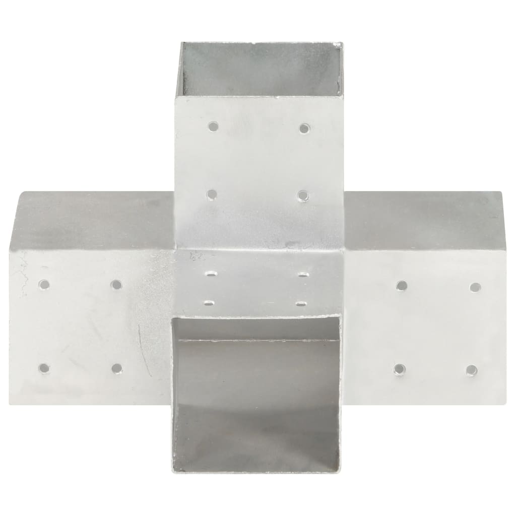 Stolpesko 4 stk X-form galvanisert metall 101x101 mm
