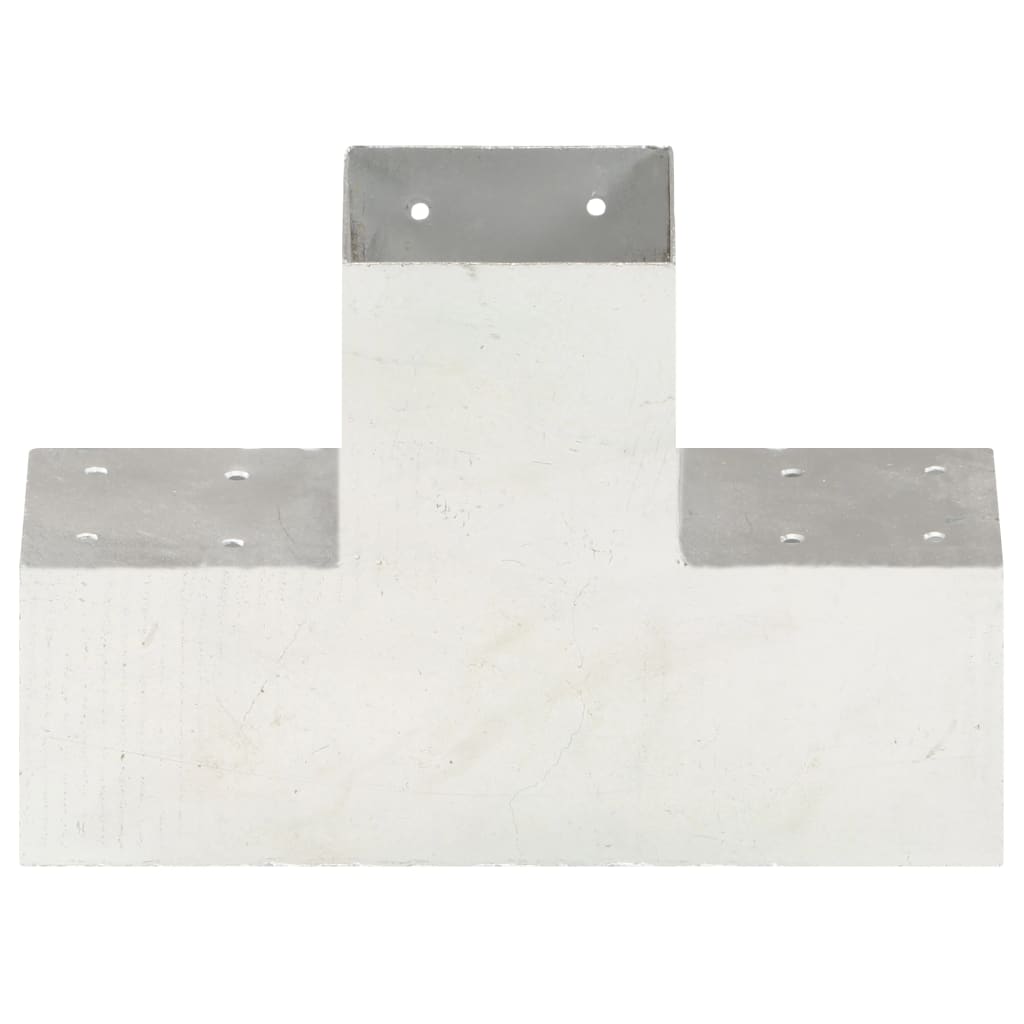 Stolpesko 4 stk X-form galvanisert metall 101x101 mm