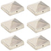 Gjerdestolpehatter pyramide 6 stk rustfritt stål 81x81 mm