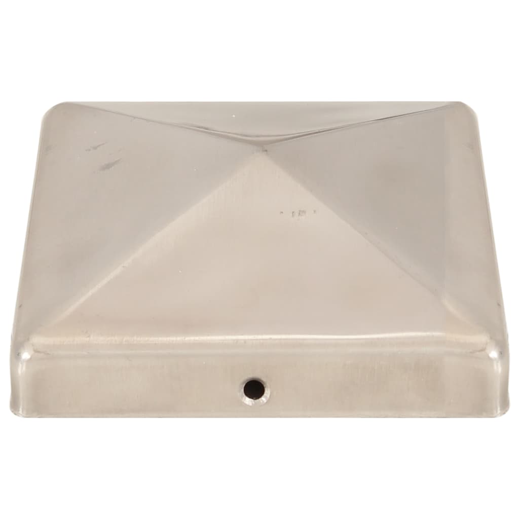 Gjerdestolpehatter pyramide 6 stk rustfritt stål 101x101 mm