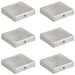 Gjerdestolpehatter pyramide 6 stk galvanisert metall 81x81 mm
