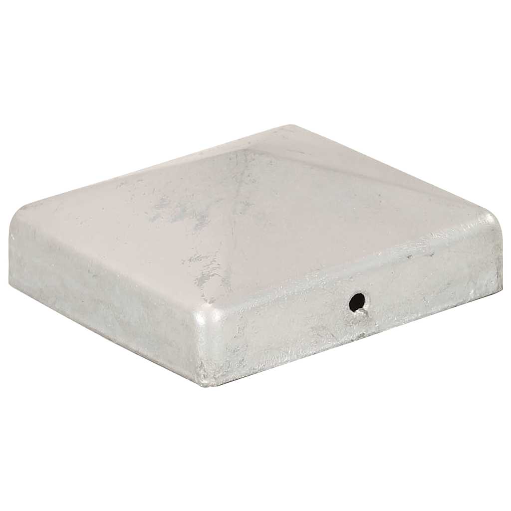 Gjerdestolpehatter pyramide 6 stk galvanisert metall 81x81 mm